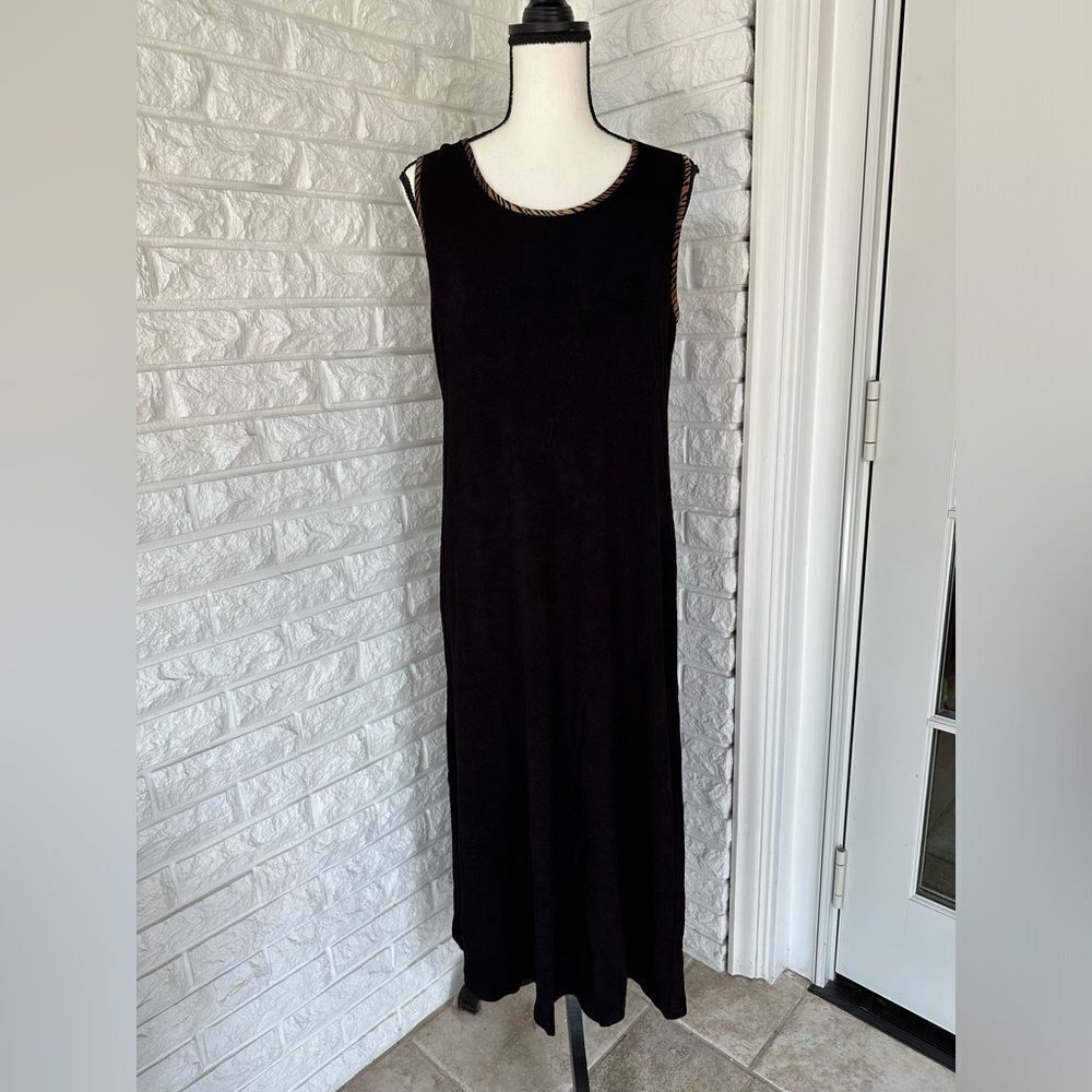 VINTAGE Maxi Dress w/ Animal Print Detailing